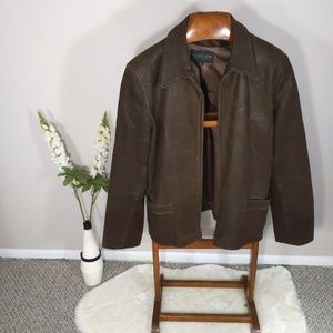 Golden Bear Brown Leather Jacket MiUSA